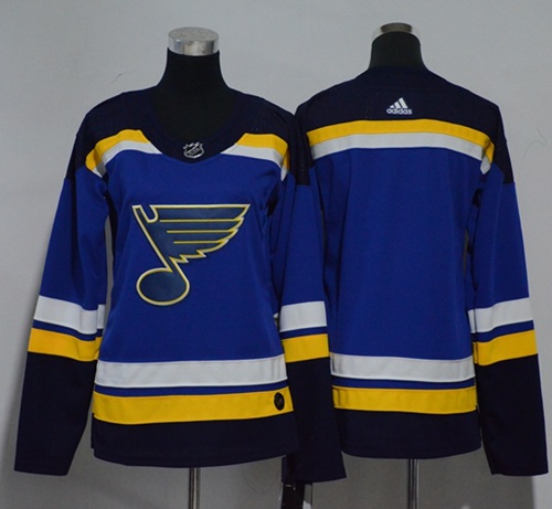 Adidas St.Louis Blues Blank Blue Home Authentic Women Stitched NHL Jersey->women nhl jersey->Women Jersey